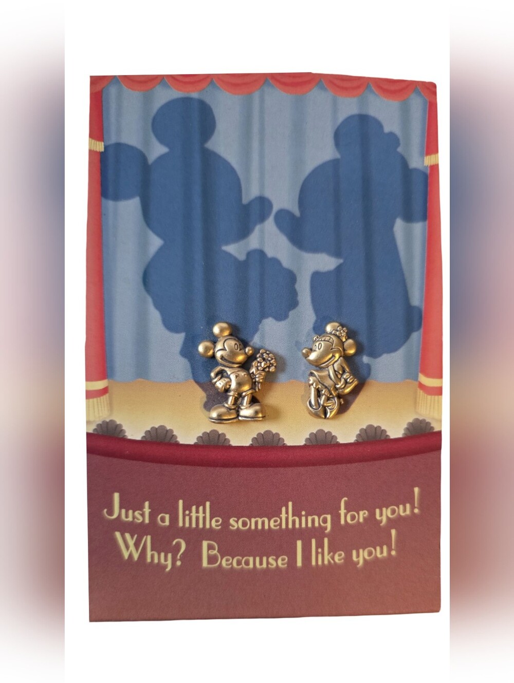 VintagevMickey & Minnie Gold Tone Pin Set